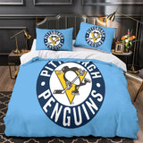 Charger l&#39;image dans la visionneuse de la galerie, Pittsburgh Penguins Bedding Set Quilt Duvet Cover Without Filler