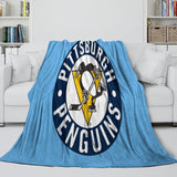 Load image into Gallery viewer, Pittsburgh Penguins Blanket Flannel Throw Kids Room Decoration