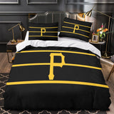 Load image into Gallery viewer, Pittsburgh Pirates Bedding Set Quilt Cover Without Filler