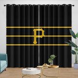 Charger l&#39;image dans la visionneuse de la galerie, Pittsburgh Pirates Curtains Blackout Window Drapes Room Decoration