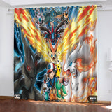 Load image into Gallery viewer, Pokémon Curtains Pikachu Pattern Blackout Window Drapes Room Decoration