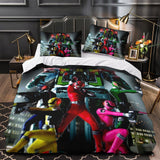 Charger l'image dans la visionneuse de la galerie, Power Rangers Duvet Cover Kids Bedding Set Without Filler