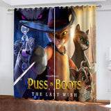 Load image into Gallery viewer, Puss in Boots The Last Wish Curtains Pattern Blackout Window Drapes