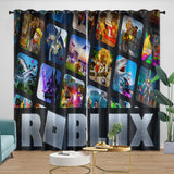 Charger l&#39;image dans la visionneuse de la galerie, Roblox Curtains Blackout Window Drapes Kids Room Decoration