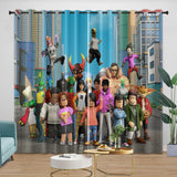 Charger l&#39;image dans la visionneuse de la galerie, Roblox Curtains Blackout Window Drapes Kids Room Decoration