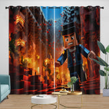 Charger l&#39;image dans la visionneuse de la galerie, Roblox Curtains Blackout Window Drapes Kids Room Decoration