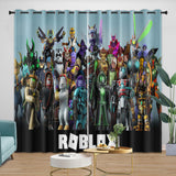 Charger l&#39;image dans la visionneuse de la galerie, Roblox Pattern Curtains Game Blackout Window Drapes