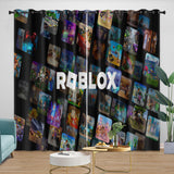 Charger l&#39;image dans la visionneuse de la galerie, Roblox Pattern Curtains Game Blackout Window Drapes