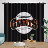 Charger l&#39;image dans la visionneuse de la galerie, San Francisco Giants Curtains Blackout Window Drapes Room Decoration