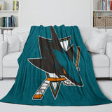 Charger l&#39;image dans la visionneuse de la galerie, San Jose Sharks Blanket Flannel Throw Kids Room Decoration