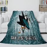 Charger l&#39;image dans la visionneuse de la galerie, San Jose Sharks Blanket Flannel Throw Kids Room Decoration