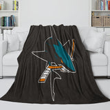 Charger l&#39;image dans la visionneuse de la galerie, San Jose Sharks Blanket Flannel Throw Kids Room Decoration