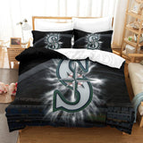 Charger l&#39;image dans la visionneuse de la galerie, Seattle Mariners Bedding Set Quilt Cover Without Filler