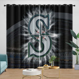 Charger l&#39;image dans la visionneuse de la galerie, Seattle Mariners Curtains Blackout Window Drapes Room Decoration