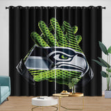 Charger l&#39;image dans la visionneuse de la galerie, Seattle Seahawks Curtains Blackout Window Drapes Room Decoration