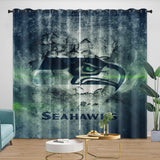 Charger l&#39;image dans la visionneuse de la galerie, Seattle Seahawks Curtains Blackout Window Drapes Room Decoration