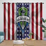 Load image into Gallery viewer, Seattle Sounders FC Curtains Blackout Window Drapes Room Decoration