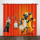 Load image into Gallery viewer, Shaun the Sheep Curtains Pattern Blackout Window Drapes