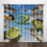 Load image into Gallery viewer, Cartoon Shrek 2 Curtains Pattern Blackout Window Drapes