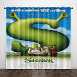 Load image into Gallery viewer, Cartoon Shrek 2 Curtains Pattern Blackout Window Drapes