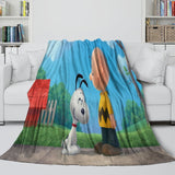 Load image into Gallery viewer, Snoopy Blanket Pattern Flannel Throw Kids Room Decoration