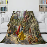 Load image into Gallery viewer, Snow White Blanket Flannel Fleece Throw Room Decoration