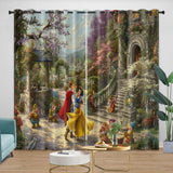 Load image into Gallery viewer, Snow White Curtains Blackout Window Drapes Room Decoration