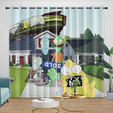 Charger l'image dans la visionneuse de la galerie, Solar Opposites Curtains Pattern Blackout Window Drapes Room Decoration