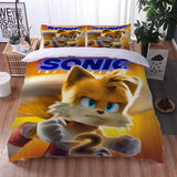 Charger l&#39;image dans la visionneuse de la galerie, Ensemble de literie Sonic the Hedgehog 2 avec housse de couette et draps de lit