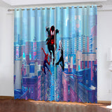 Load image into Gallery viewer, Spider-Man Into the Spider-Verse Curtains Pattern Blackout Window Drapes