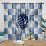 Load image into Gallery viewer, Sporting Kansas City Curtains Blackout Window Drapes Room Decoration