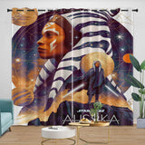 Charger l&#39;image dans la visionneuse de la galerie, Star Wars Ahsoka Curtains Pattern Blackout Window Drapes