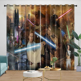 Load image into Gallery viewer, Star Wars Attack of the Clones Curtains Blackout Window Drapes
