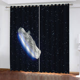 Load image into Gallery viewer, Star Wars Curtains Spaceship pattern Blackout Window Drapes