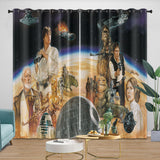 Load image into Gallery viewer, Star Wars Pattern Curtains Movie Blackout Window Drapes