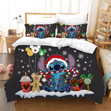 Charger l&#39;image dans la visionneuse de la galerie, Stitch Christmas Bedding Set Pattern Kids Quilt Cover Without Filler