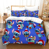 Charger l&#39;image dans la visionneuse de la galerie, Stitch Christmas Bedding Set Pattern Kids Quilt Cover Without Filler