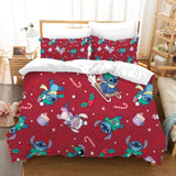 Charger l&#39;image dans la visionneuse de la galerie, Stitch Christmas Bedding Set Pattern Kids Quilt Cover Without Filler