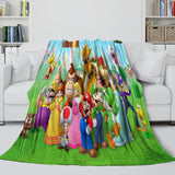 Load image into Gallery viewer, Super Mario Pattern Blanket Flannel Throw Kids Room Decoration