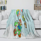 Load image into Gallery viewer, Super Mario Pattern Blanket Flannel Throw Kids Room Decoration