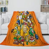 Load image into Gallery viewer, Super Mario Pattern Blanket Flannel Throw Kids Room Decoration