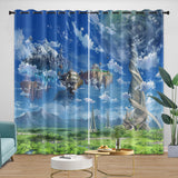 Charger l&#39;image dans la visionneuse de la galerie, Sword Art Online Curtains Blackout Kids Room Window Drapes