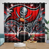 Load image into Gallery viewer, Tampa Bay Buccaneers Curtains Blackout Window Drapes Room Decoration