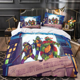 Charger l&#39;image dans la visionneuse de la galerie, Teenage Mutant Ninja Turtles Mutant Mayhem Bedding Set Quilt Duvet Cover Without Filler