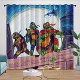 Load image into Gallery viewer, Teenage Mutant Ninja Turtles Mutant Mayhem Curtains Pattern Blackout Window Drapes