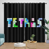 Load image into Gallery viewer, Tetris Curtains Blackout Window Drapes Room Decoration