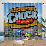 Charger l&#39;image dans la visionneuse de la galerie, The Adventures Of Chuck And Friends Curtains Blackout Window Drapes