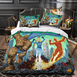 Charger l&#39;image dans la visionneuse de la galerie, The Fantastic Four Bedding Set Quilt Duvet Cover Without Filler