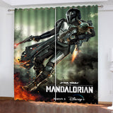 Load image into Gallery viewer, The Mandalorian Yoda Curtains Pattern Blackout Window Drapes