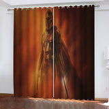 Load image into Gallery viewer, The Mandalorian Yoda Curtains Pattern Blackout Window Drapes